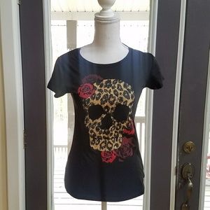 Womens Skull & Rose Tee